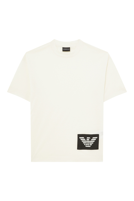TEE SS RN EAGLE PATCH LOGO ON THE BOTTOM:BLK:M